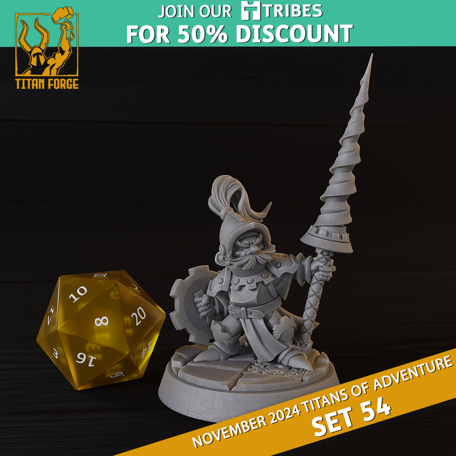 Halfling Male Paladin - RPG Hero Character D&D 5e - Titans of Adventure Set 54